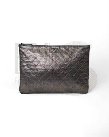 Chanel Clutch Flower Cc Satin Grey ELS Fashion TV