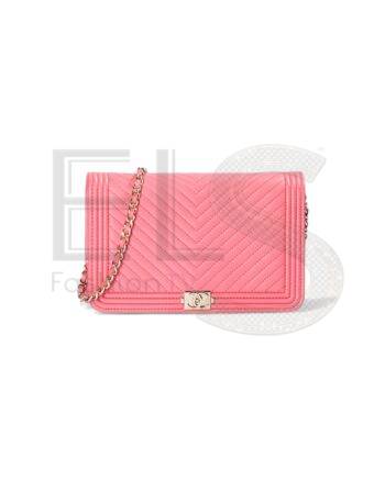 Chanel Wallet On Chain Chevron Pink ELS Fashion TV