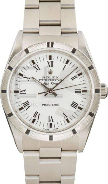 Rolex Air-King 14010 White Roman Dial ELS Fashion TV