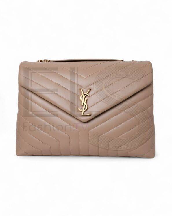 Saint Laurent Loulou Large Quilted Beige ELS Fashion TV